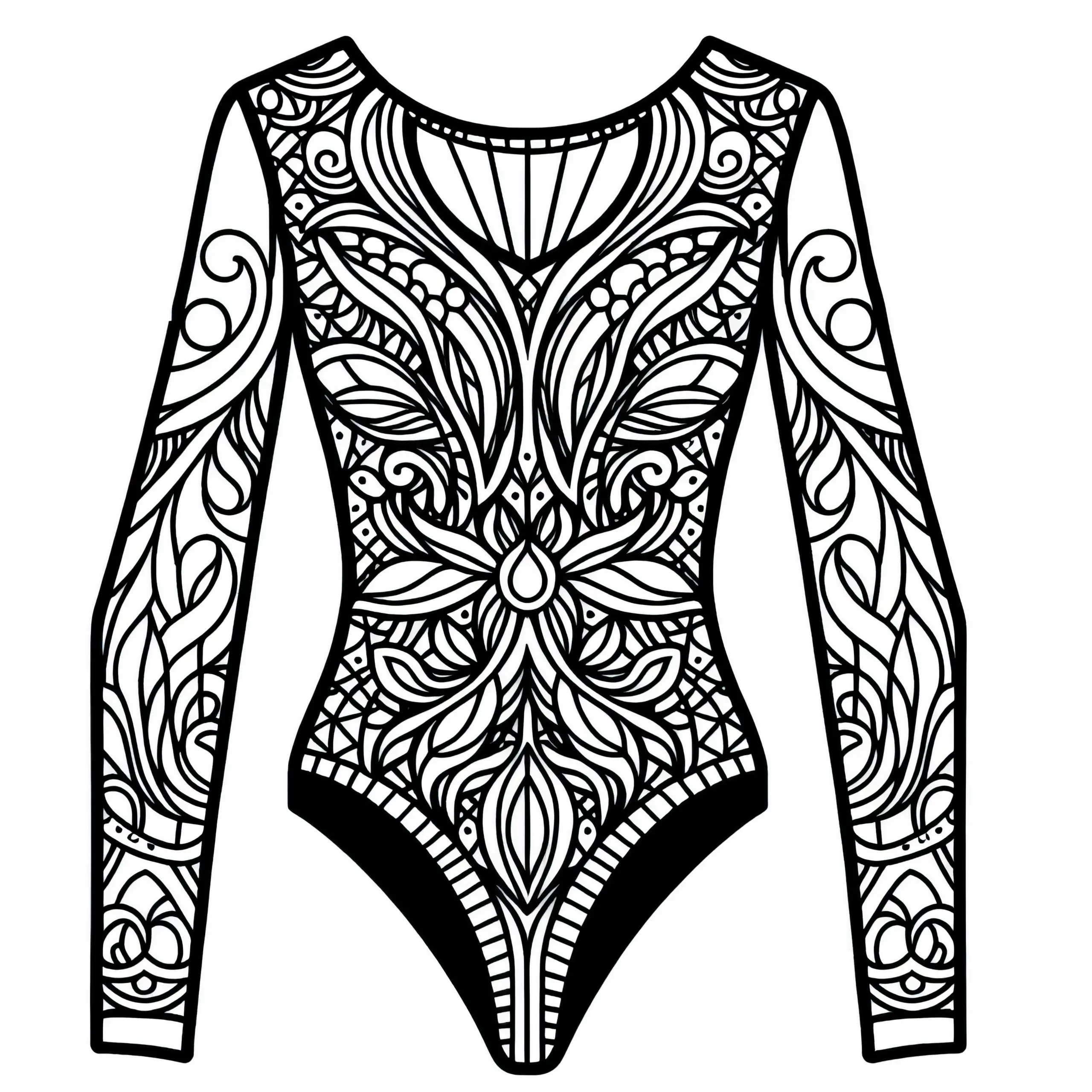 Bodysuit Malvorlage zur kostenlosen Nutzung (Ausmalbild)