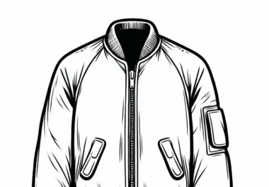 Bomberjacke Ausmalbild für Kleidung Kostenlos Herunterladen