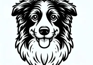 Border Collie Malvorlage für Hunde – Kostenlos herunterladen