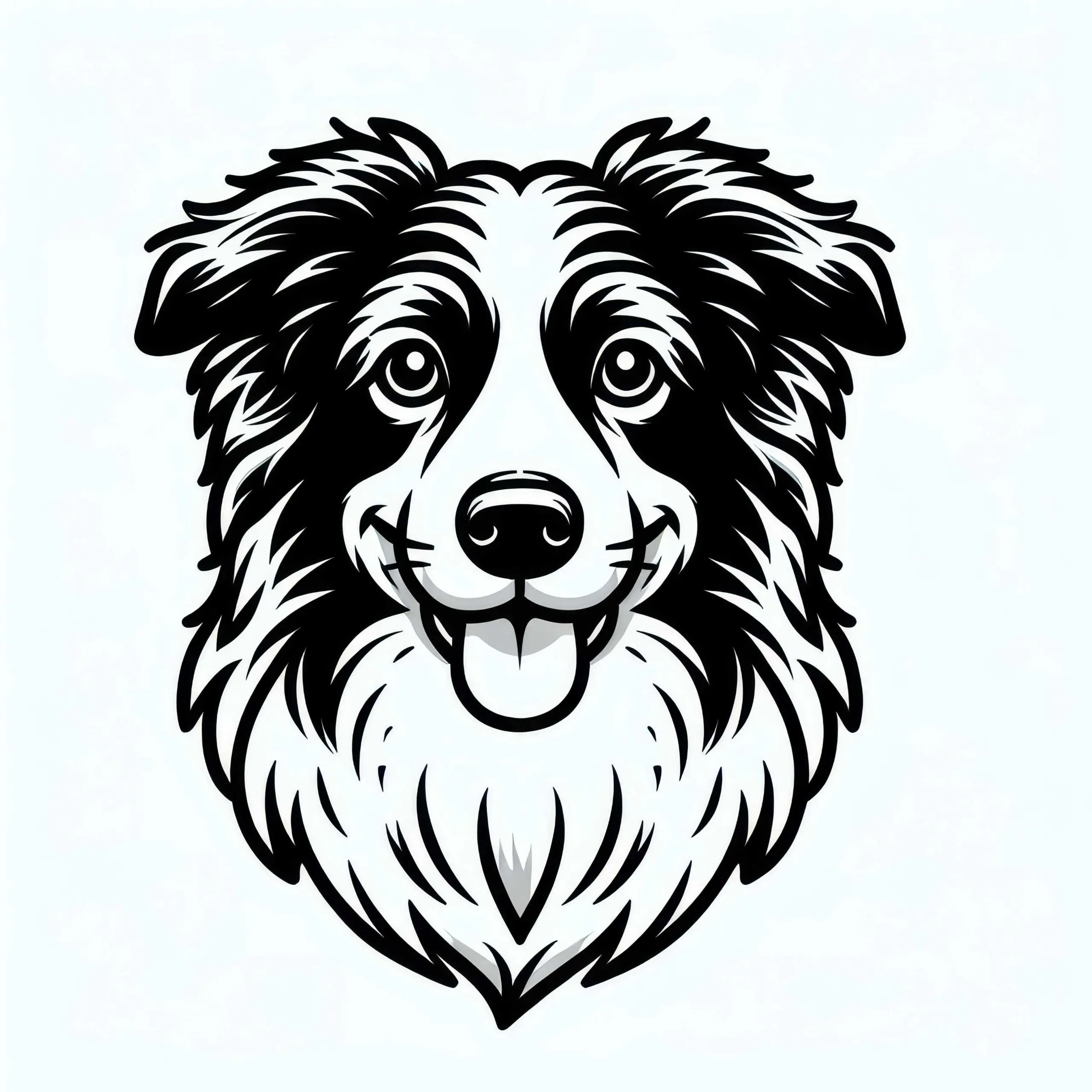 Border Collie Malvorlage für Hunde – Kostenlos herunterladen (Ausmalbild)