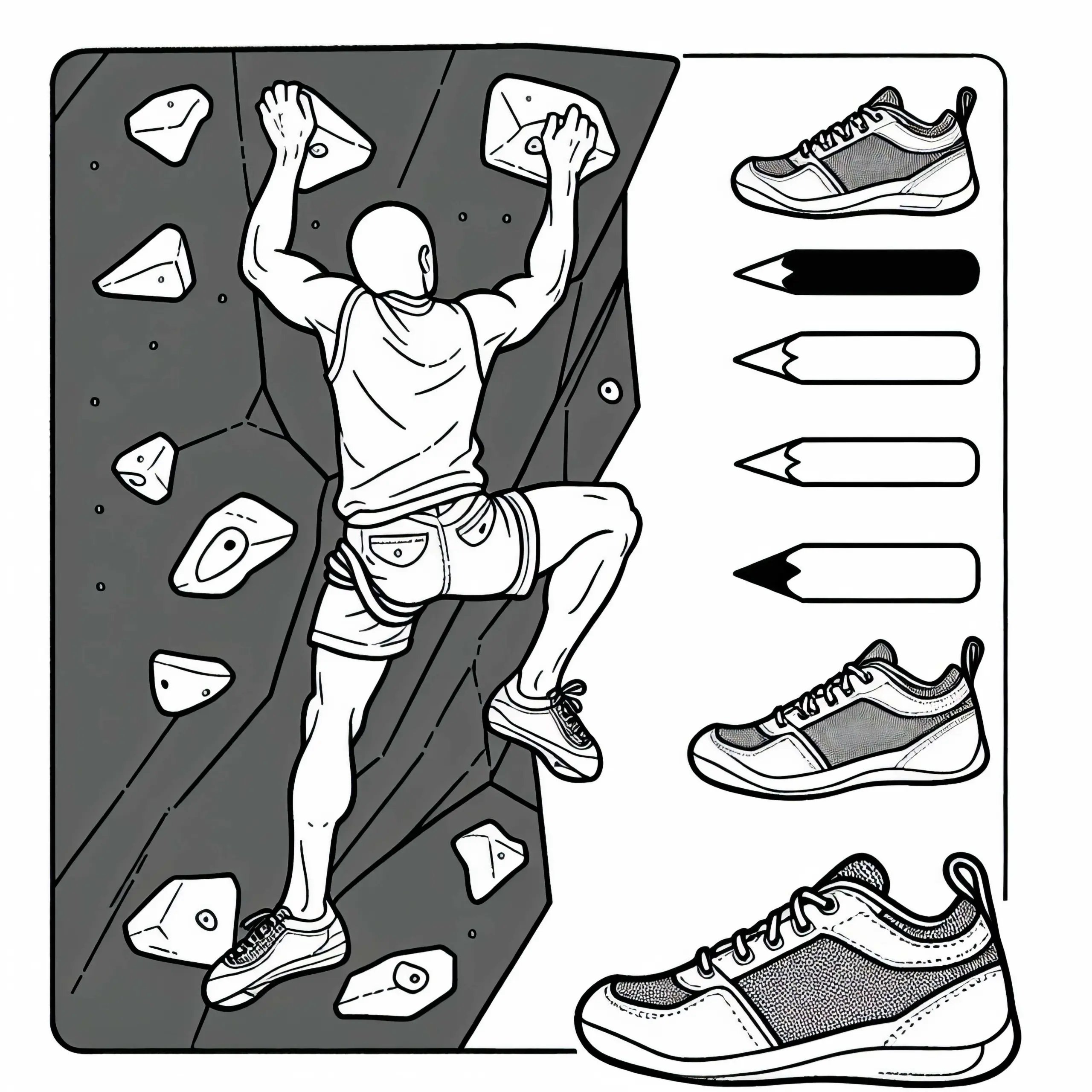 Ausmalbild zum Bouldern – Kostenloser Download