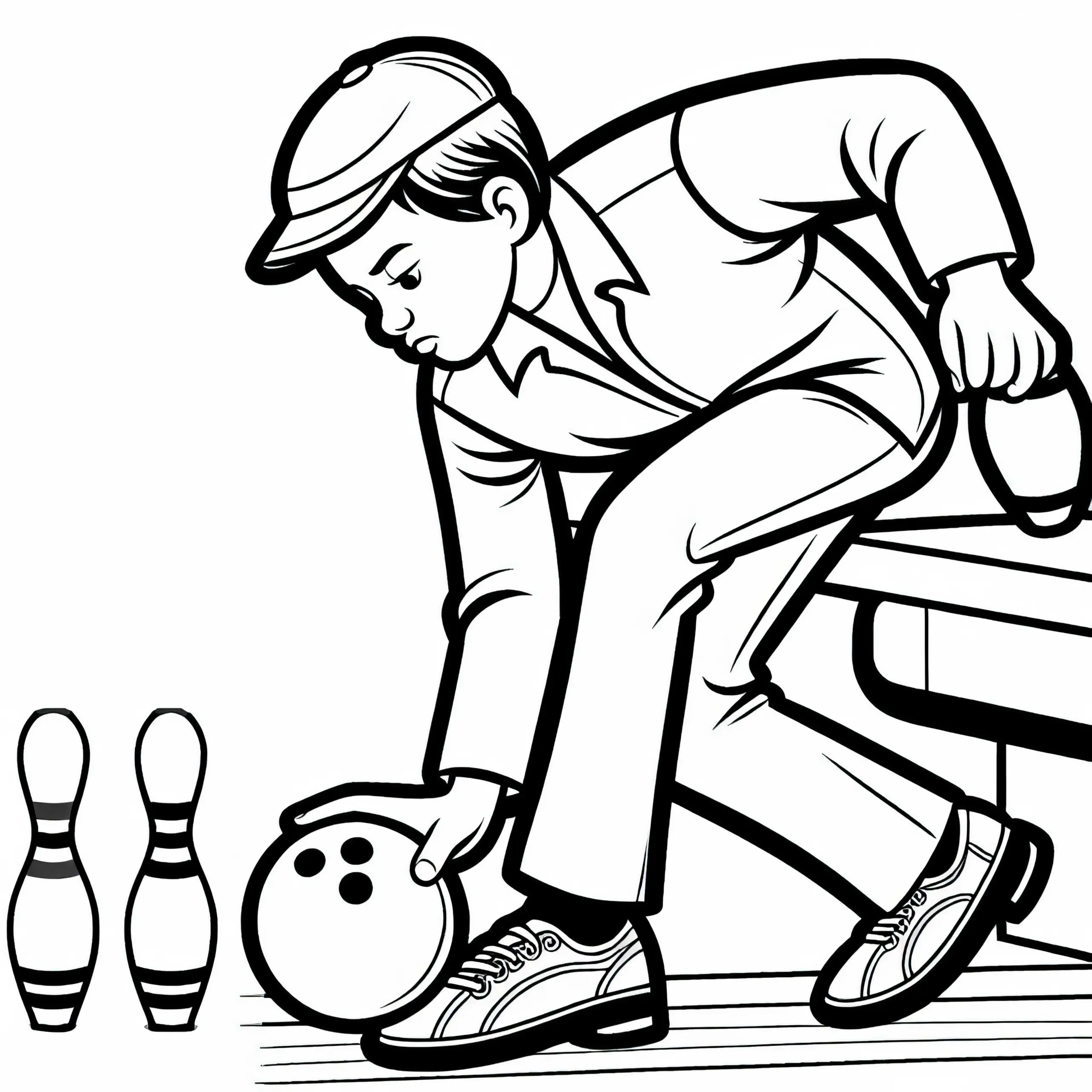 Bowling Spieler Ausmalbild Gratis