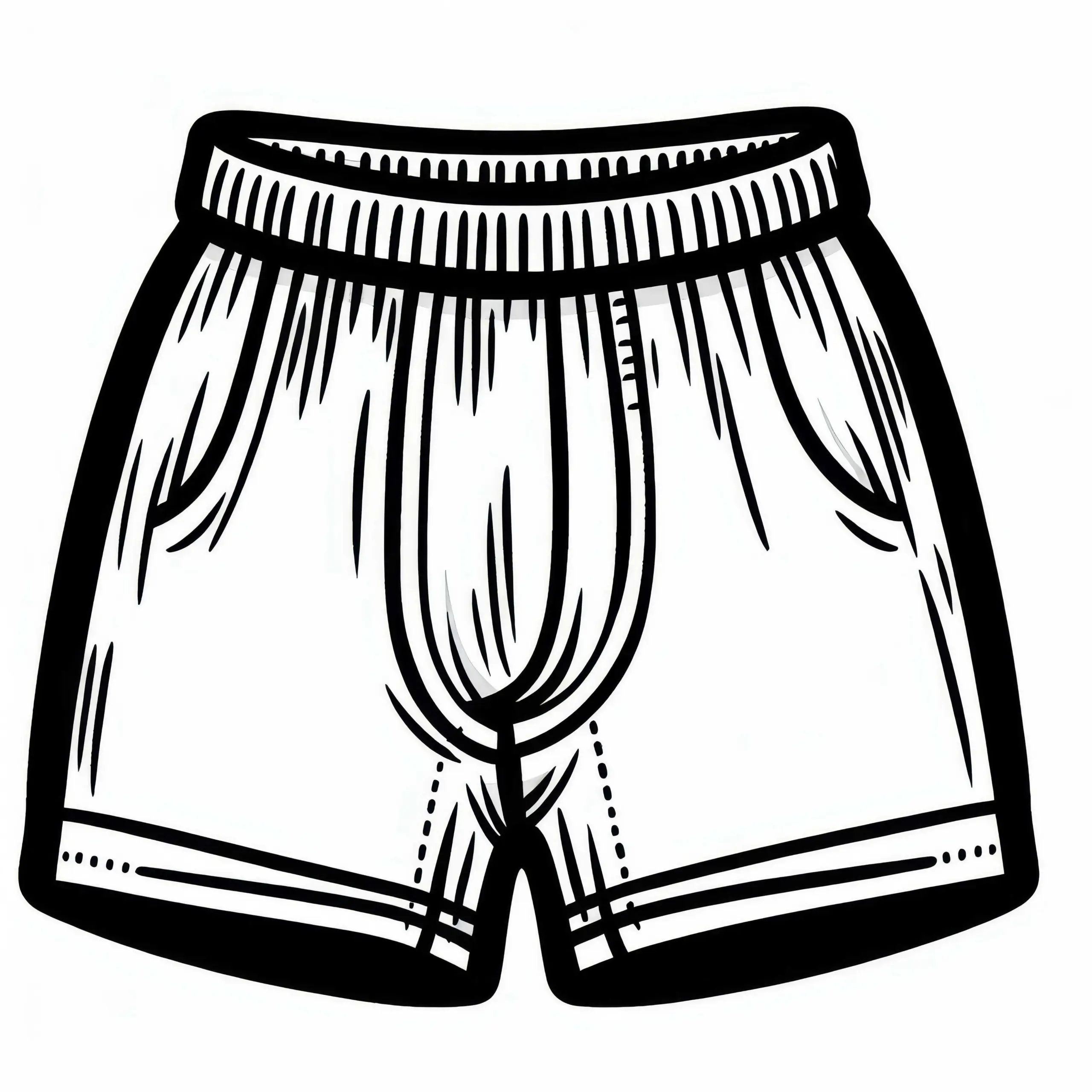 Boxershorts Malvorlage für Kleidung Kostenlos (Ausmalbild)