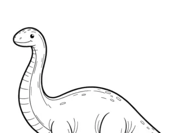 Brachiosaurus – Ausmalbild für Kinder