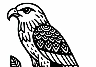 Brahminenweih: Brahminy Kite Vogel in Asien – Ausmalvorlage Kostenlos