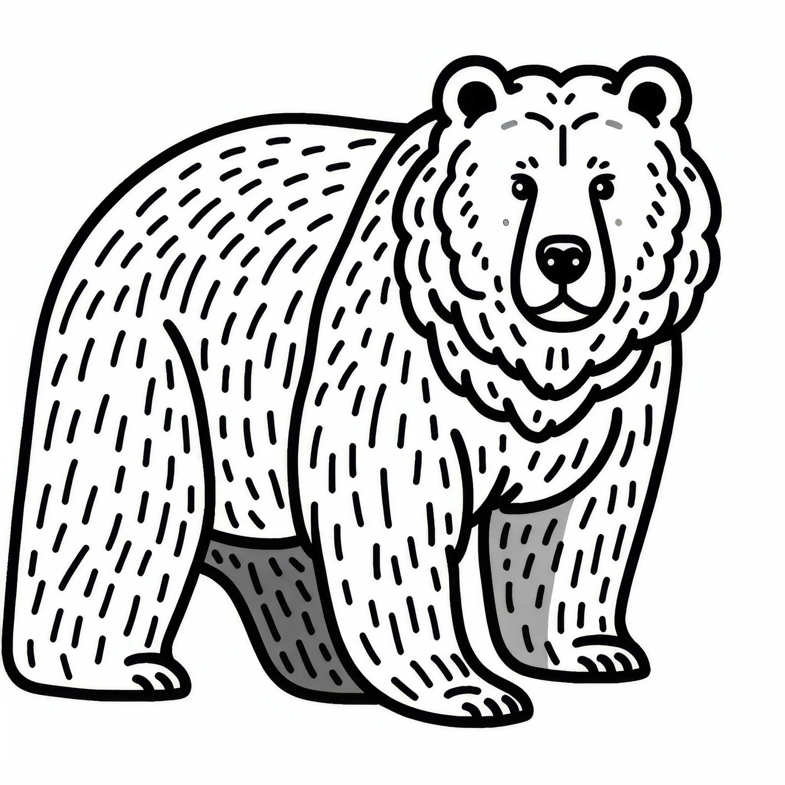 Braunbär Ausmalbild Gratis – Lade dir das Bild jetzt herunter!