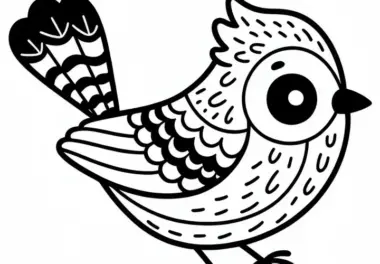 Braunhäher – Brown Jay Vogel aus Südamerika als Ausmalbild gratis