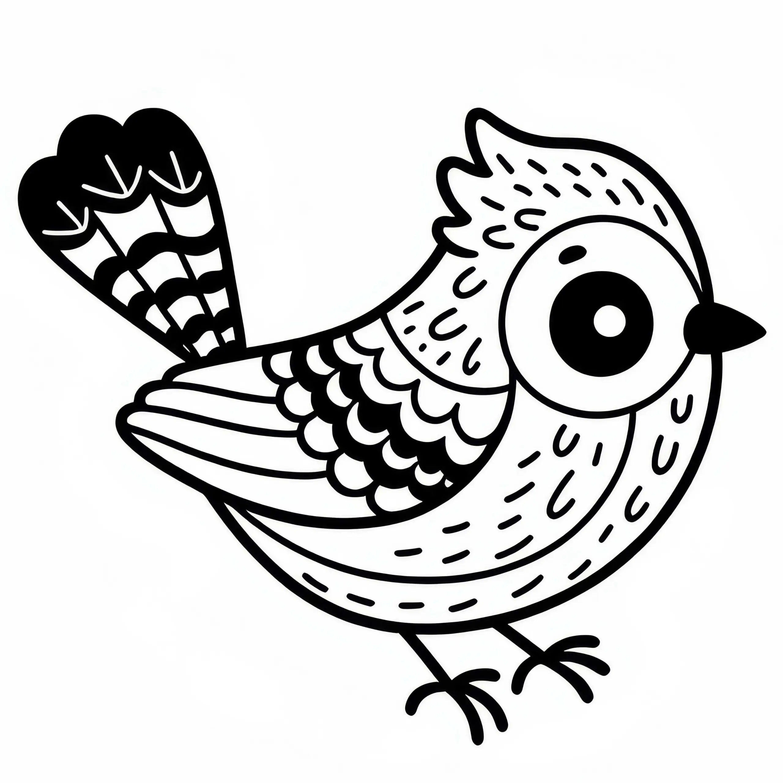 Braunhäher – Brown Jay Vogel aus Südamerika als Ausmalbild gratis