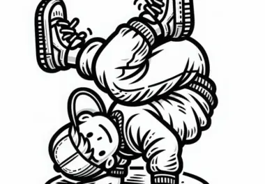 Breakdancer Ausmalbild Gratis – Jetzt Kostenlos Herunterladen und Ausmalen