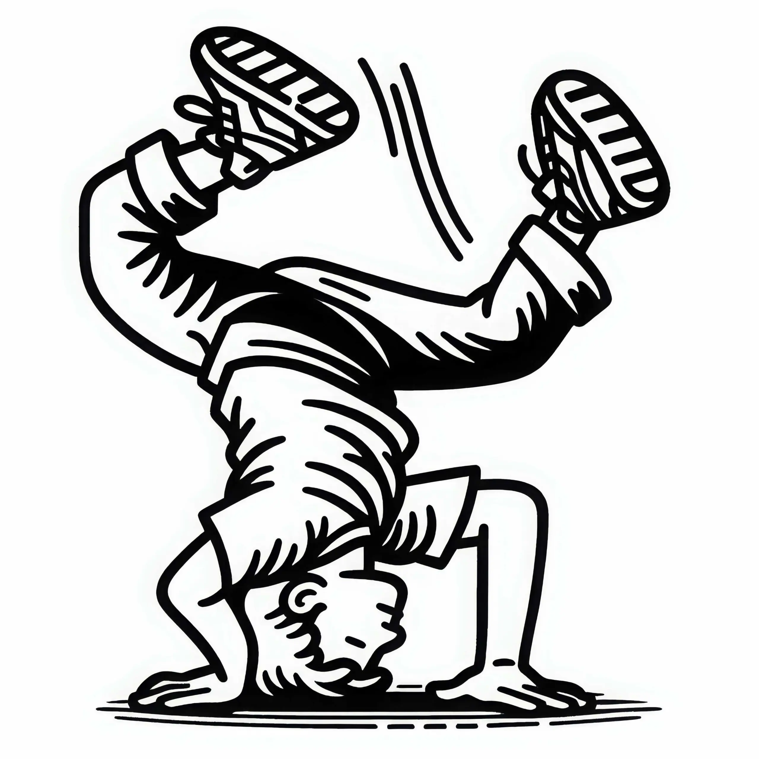 Breakdancer – Headspin Ausmalbild gratis