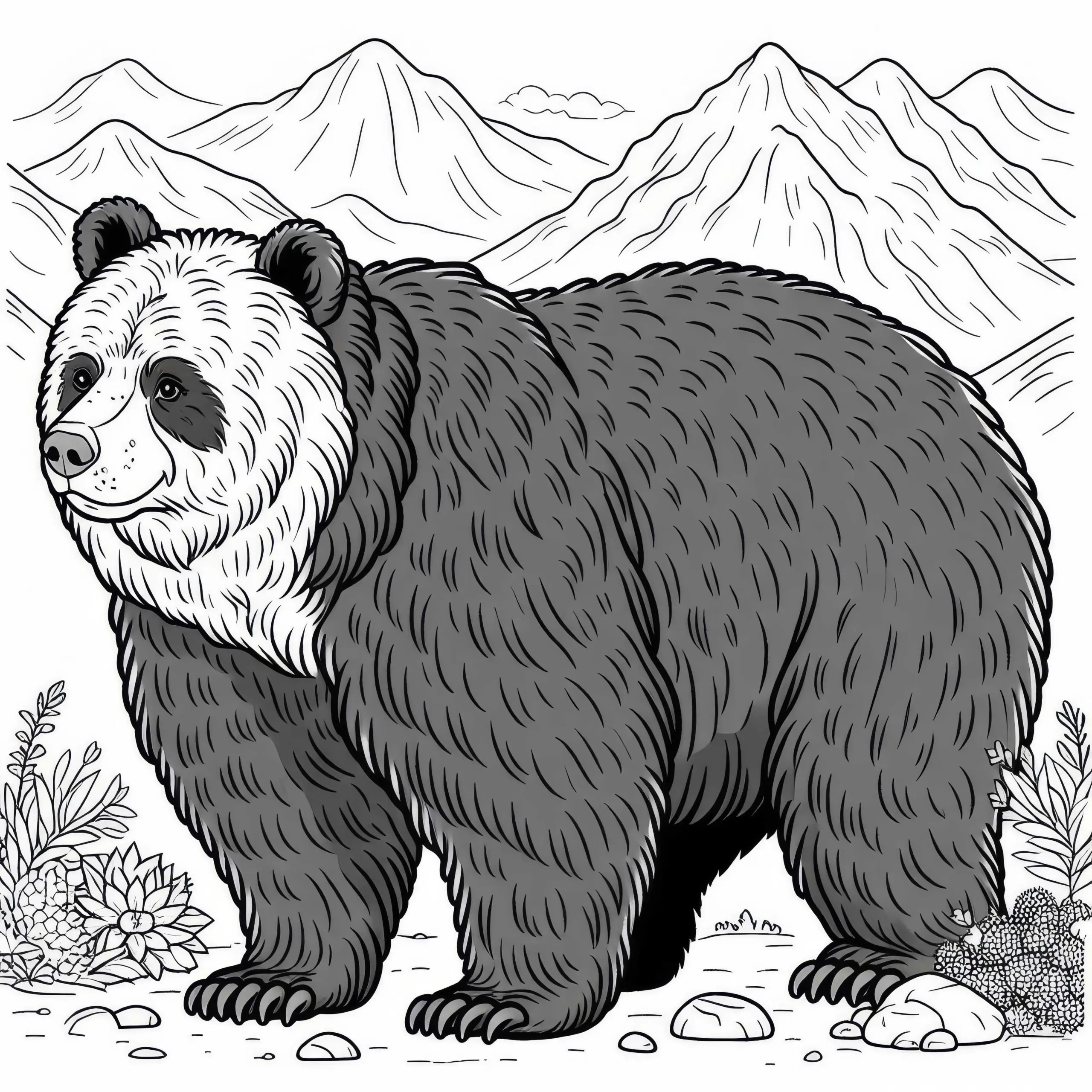 Brillenbär Ausmalbild Kostenlos