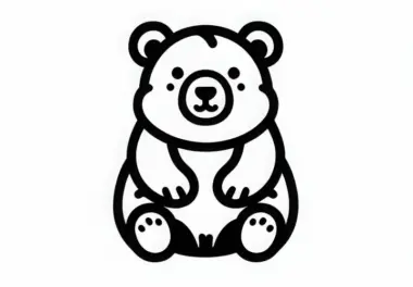 Brillenbär: kostenlose Ausmalbilder
