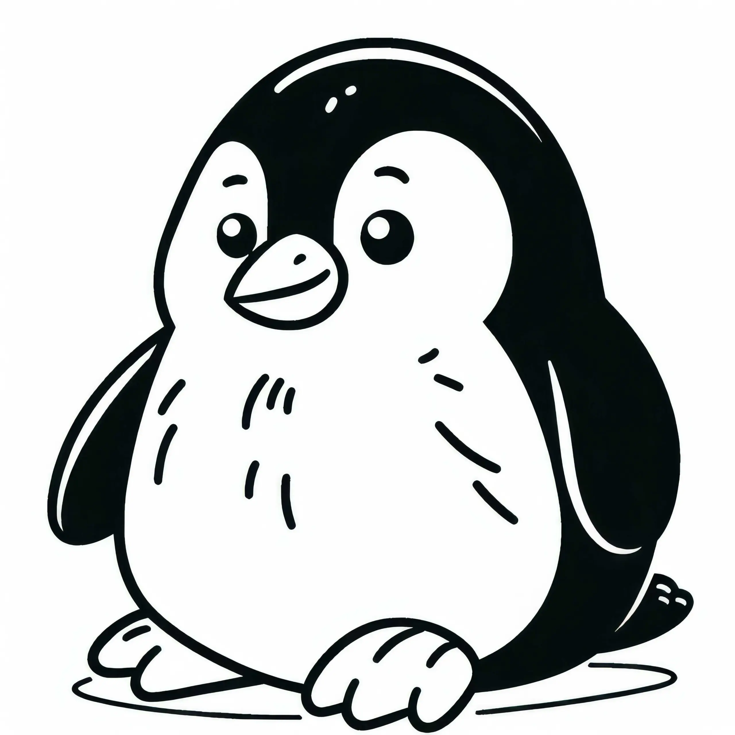 Brillenpinguin Ausmalbild Kostenlos