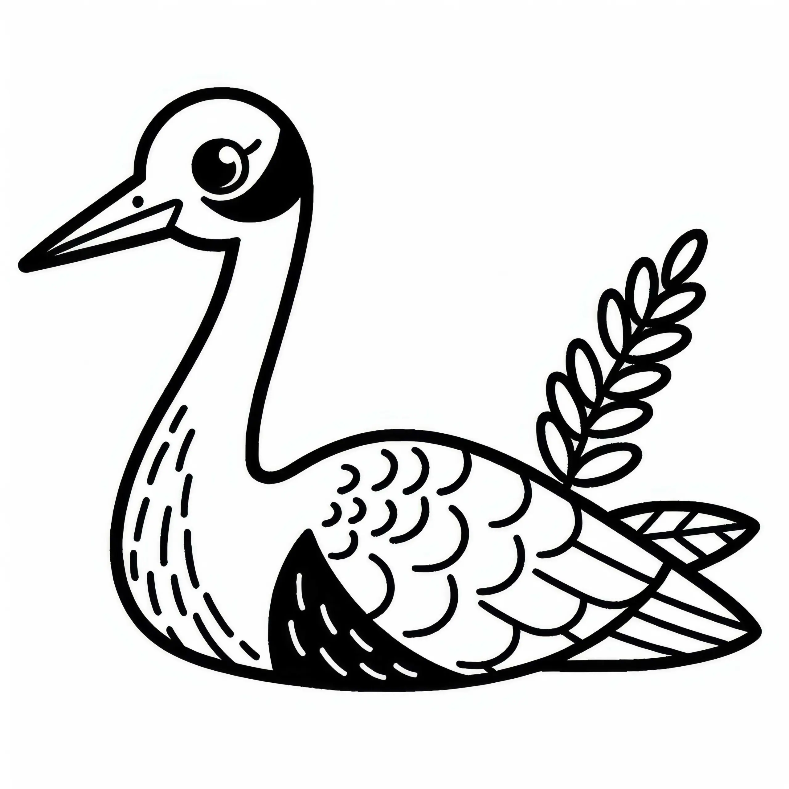 Brolgakranich – Brolga – Vogel – Australien – Ozeanien – Malvorlage – Kostenlos (Ausmalbild)