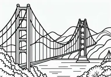 Brücke Ausmalbild Gratis – Kostenfreies Ausmalvergnügen für Verkehr und Infrastruktur