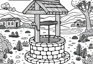 Brunnen Malvorlage Gratis – Hol dir dein Ausmalbild