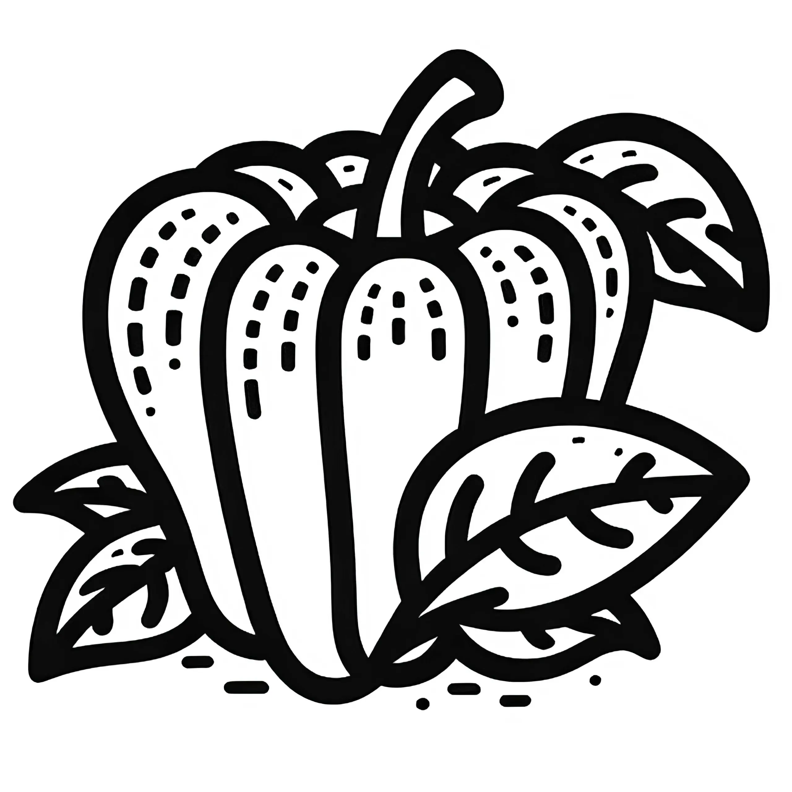 Buschpaprika Ausmalbild Kostenlos zum Herunterladen und Ausmalen