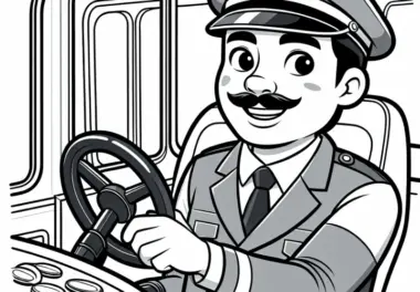 Busfahrer: kostenlose Ausmalbilder