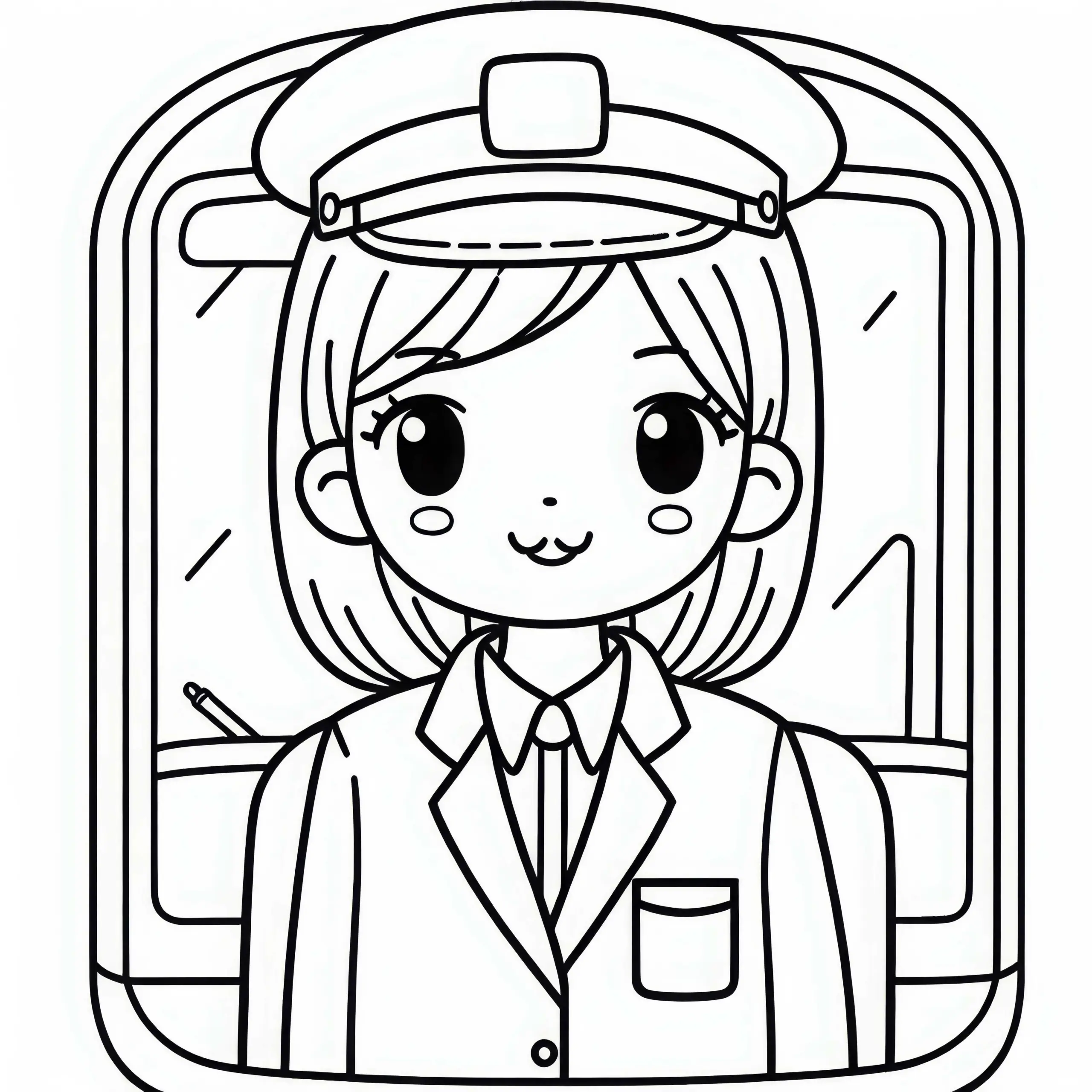 Busfahrerin Ausmalbild Kostenlos