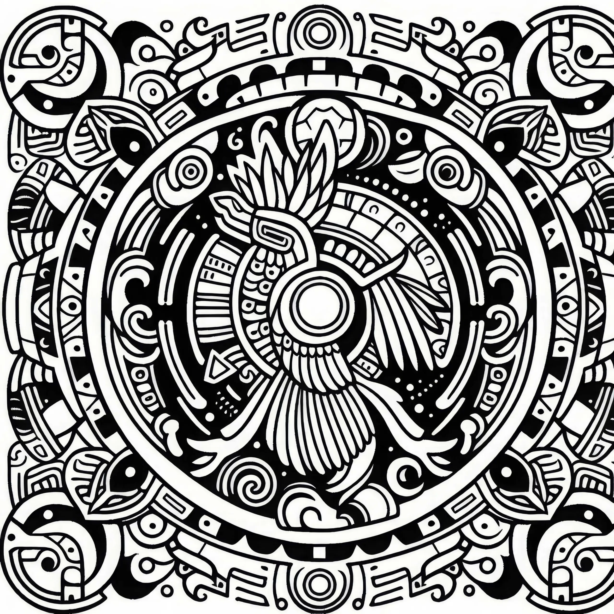 Caban Erde Ausmalbild Sternzeichen Maya Gratis