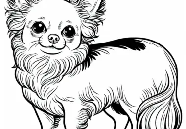 Chihuahua Ausmalbild für Hunde und Kostenlosen Download