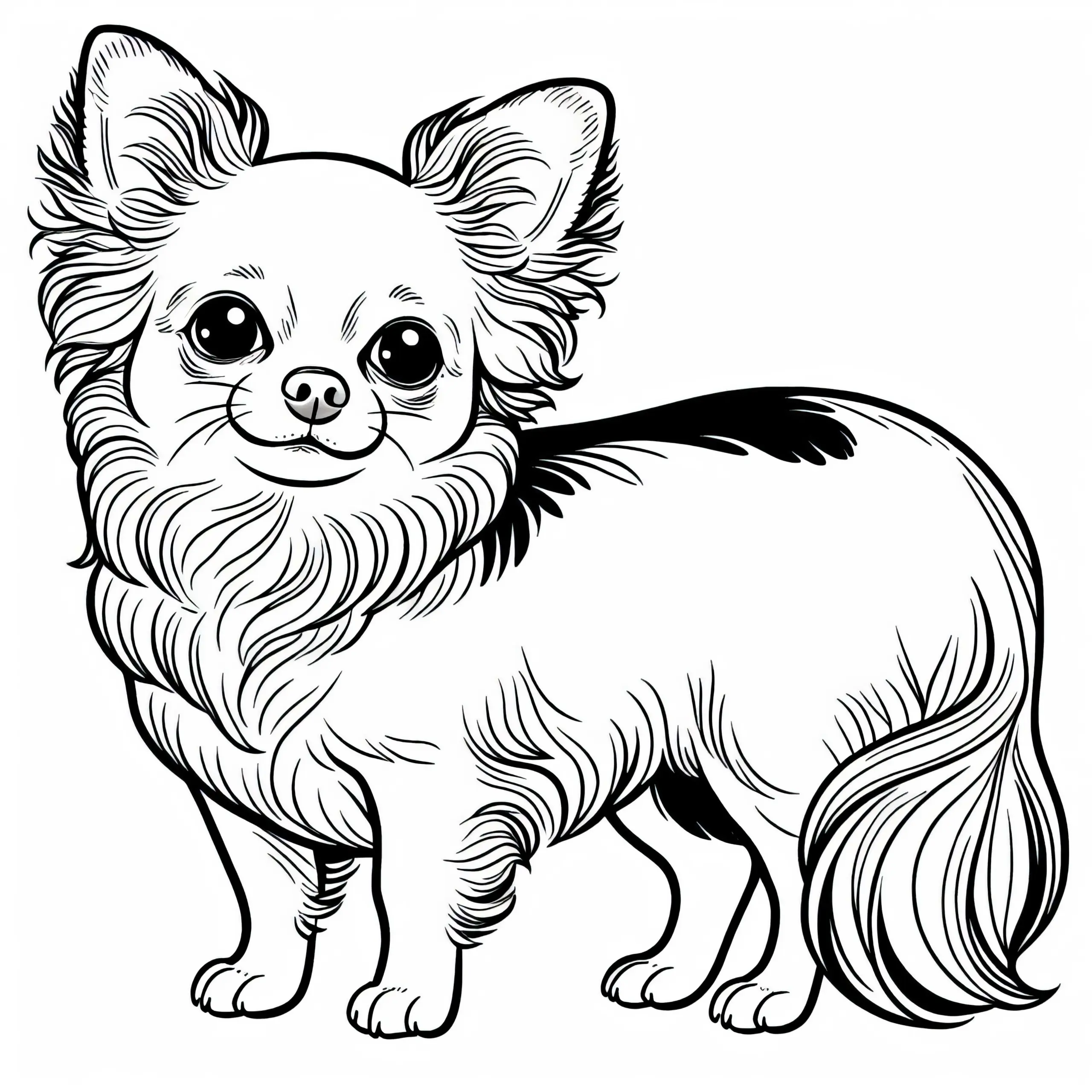 Chihuahua Ausmalbild für Hunde und Kostenlosen Download