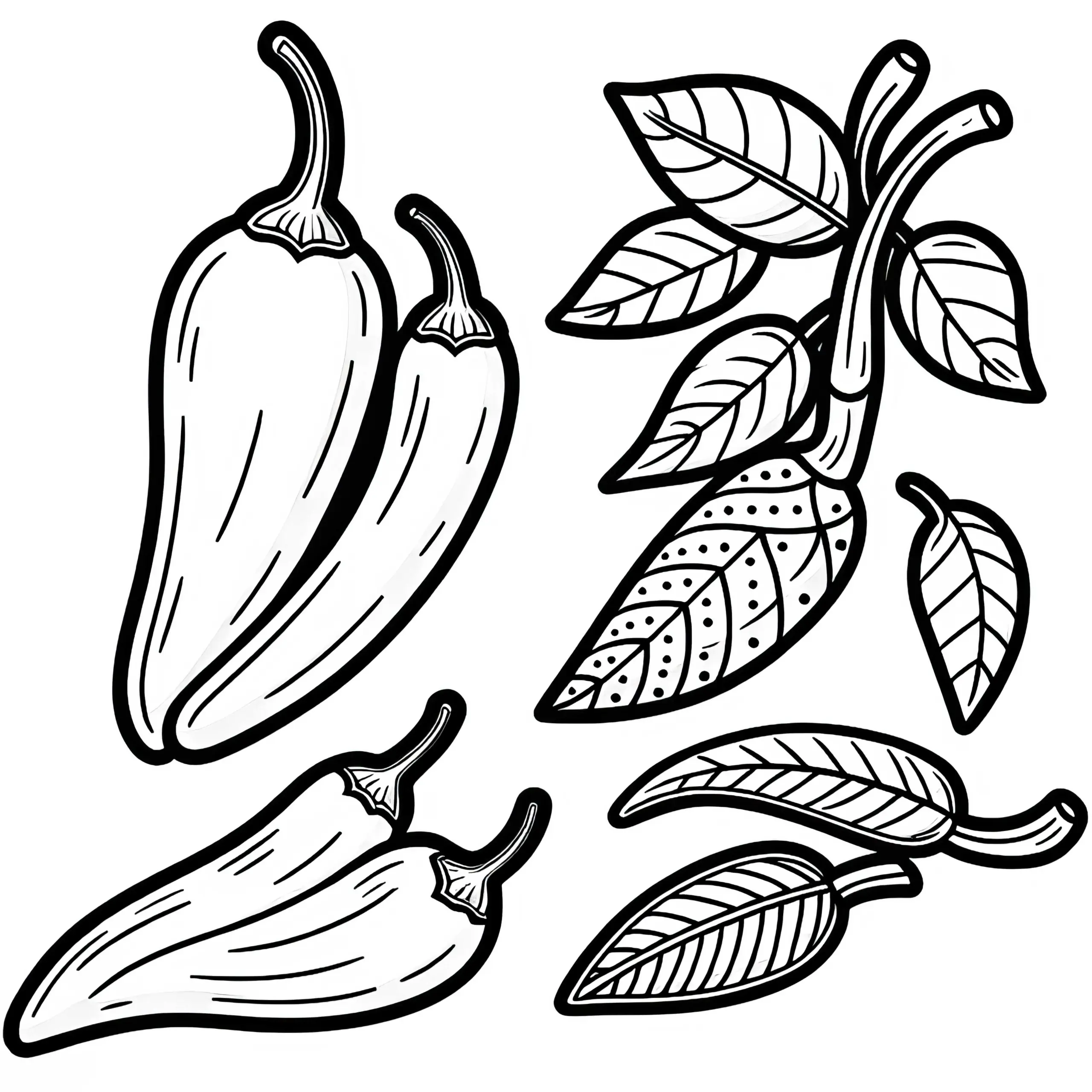 Kostenloses Ausmalbild eines Chilischoten