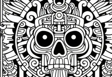 Ausmalbild Sternzeichen der Maya – Kostenloses Motiv von Cimi zum Ausmalen