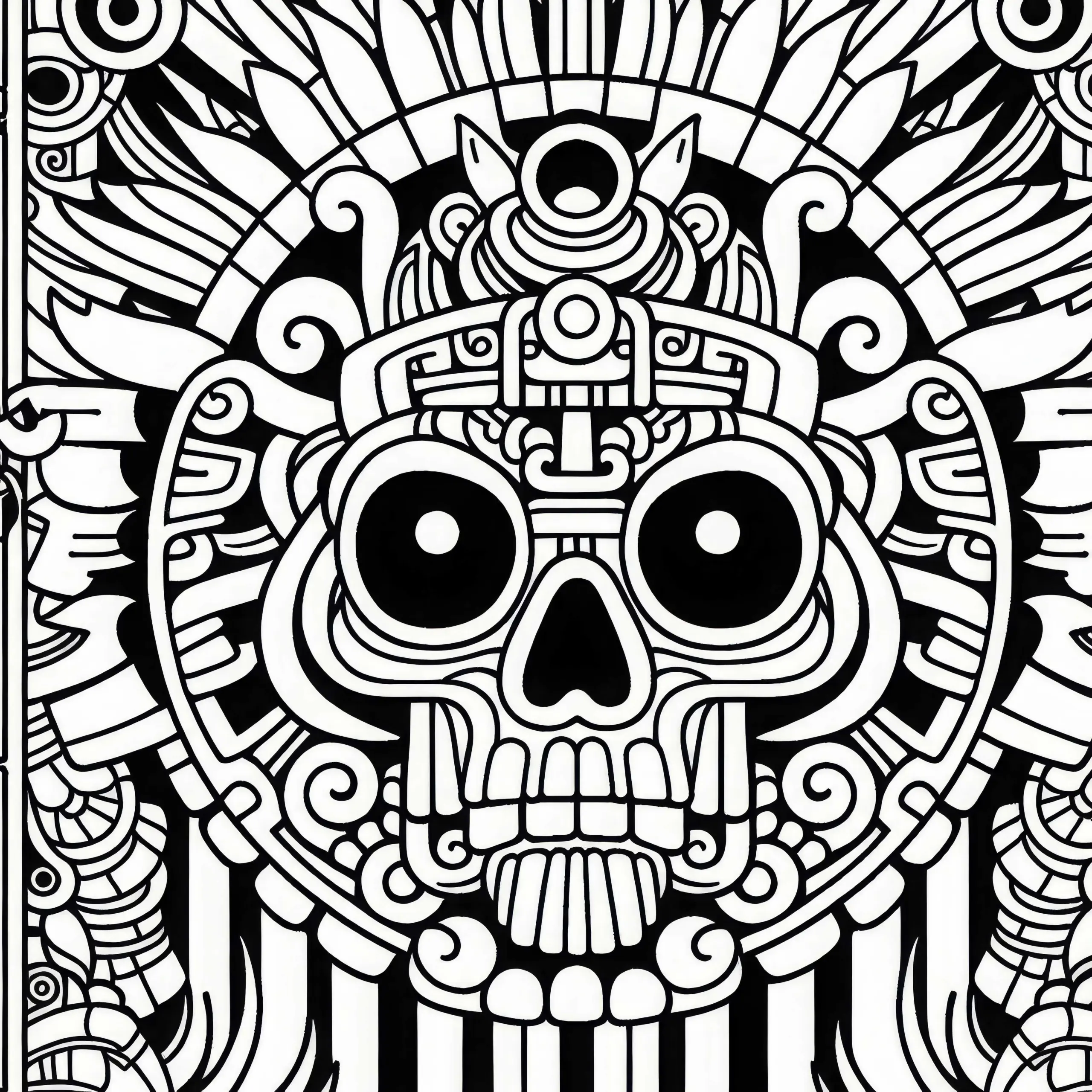 Ausmalbild Sternzeichen der Maya – Kostenloses Motiv von Cimi zum Ausmalen