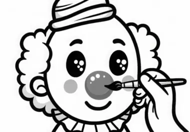 Clown Ausmalbild Einfach Gratis