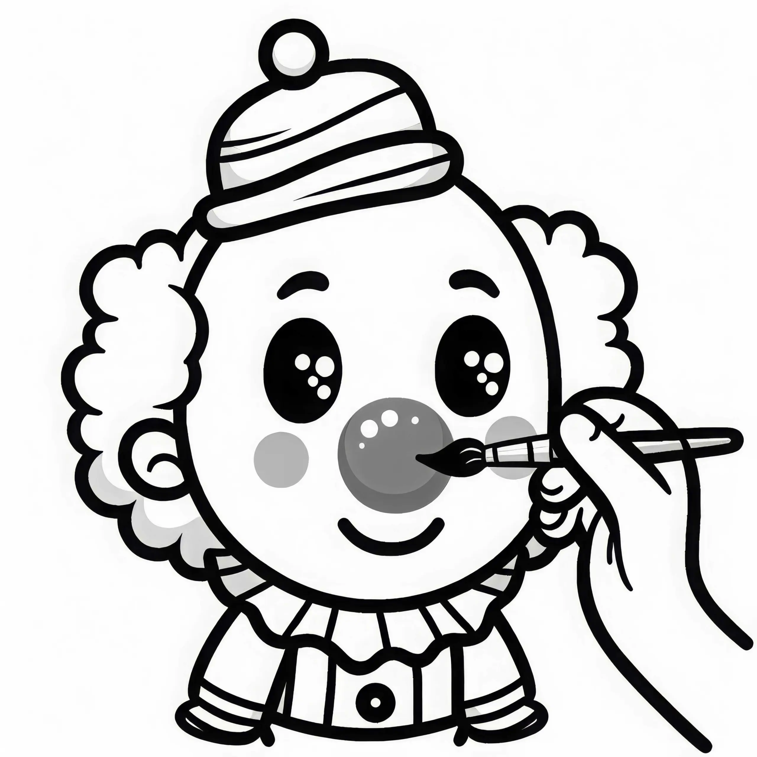 Clown Ausmalbild Einfach Gratis