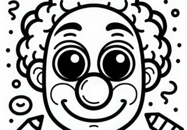 Clown Portrait Malvorlage Einfach Gratis
