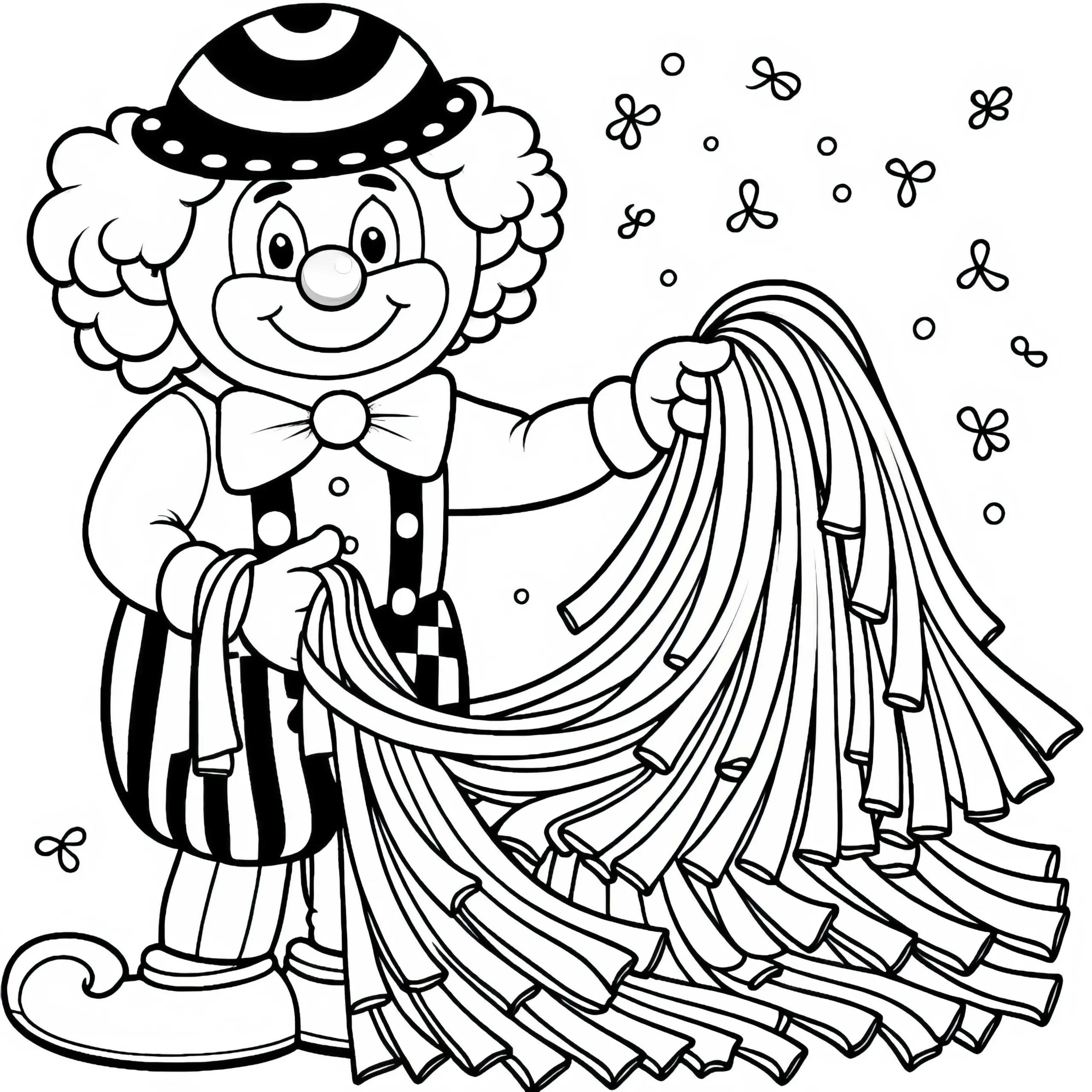 Clown zaubert – Ausmalbild einfach kostenlos