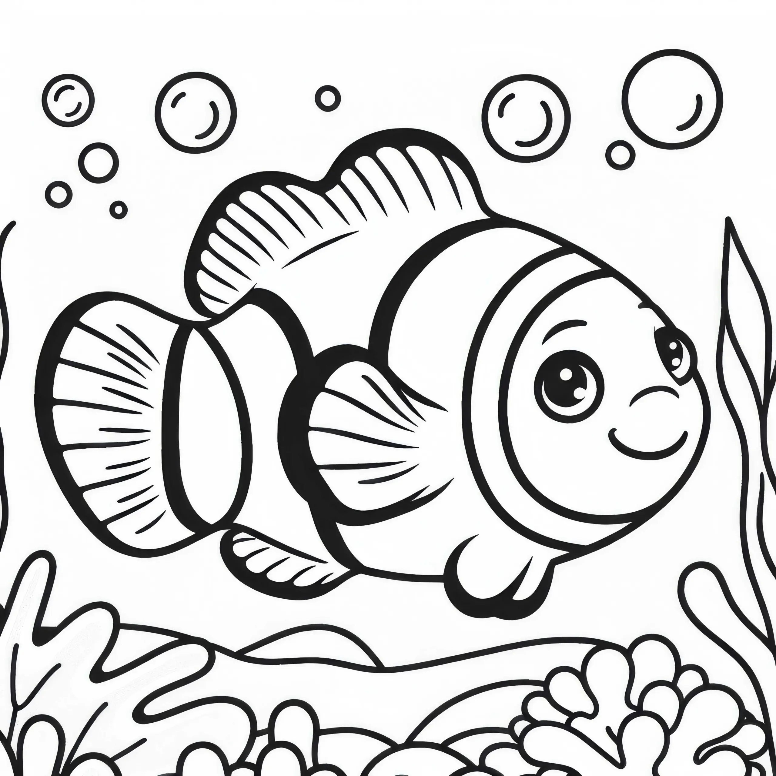 Clownfisch Malvorlage gratis (Ausmalbild)
