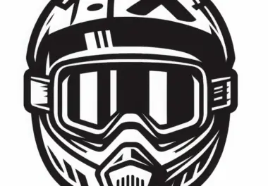 Crosshelm mit Visier für Motorradfahrer Malvorlage Kostenlos