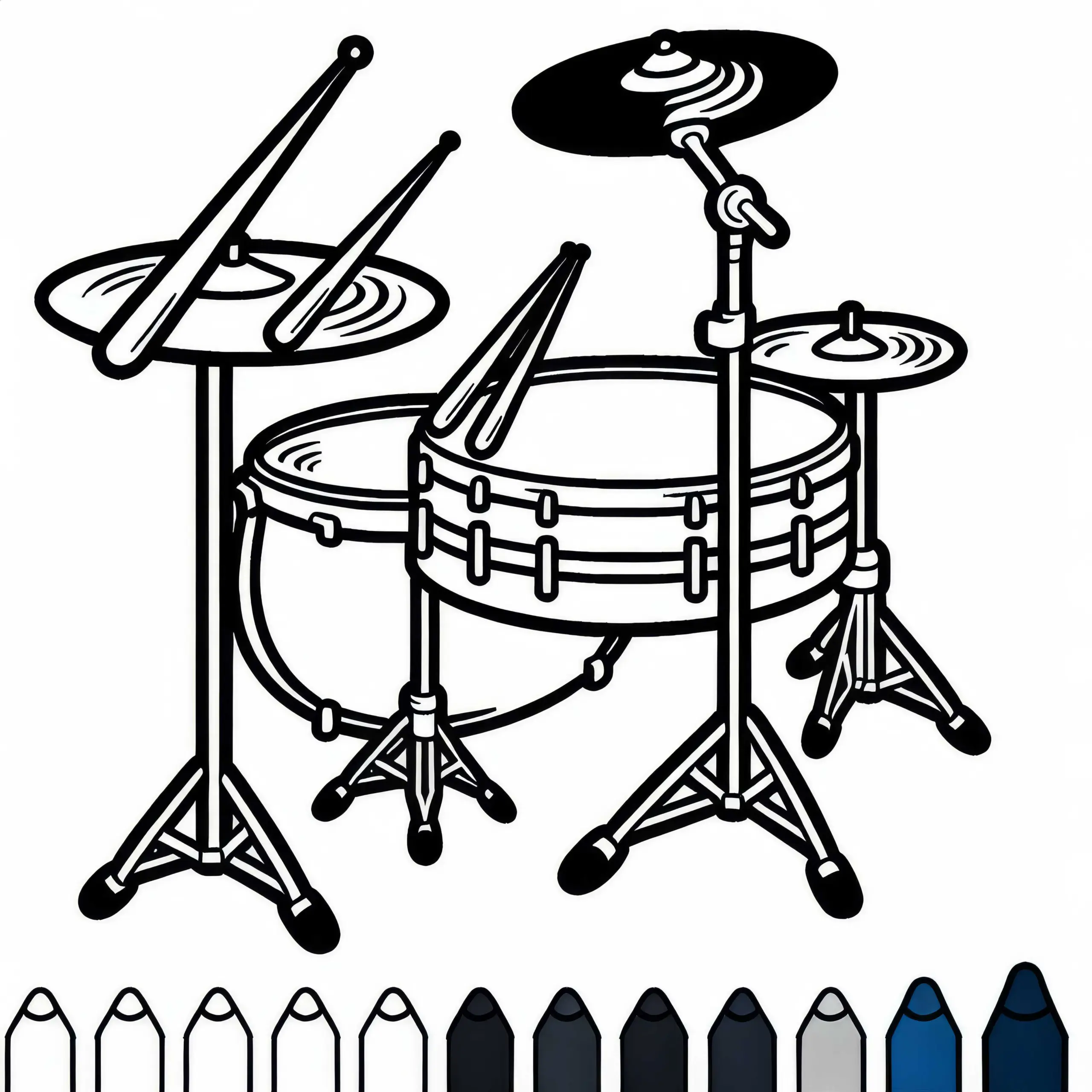 Cymbal Stand Beckenständer Ausmalbild für Schlaginstrumente Kostenlos