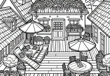Dachterrasse Ausmalbild Kostenlos