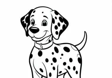 Dalmatiner Ausmalbild Hund Gratis