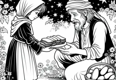 Sterntaler: Ausmalbilder kostenlos ausmalen