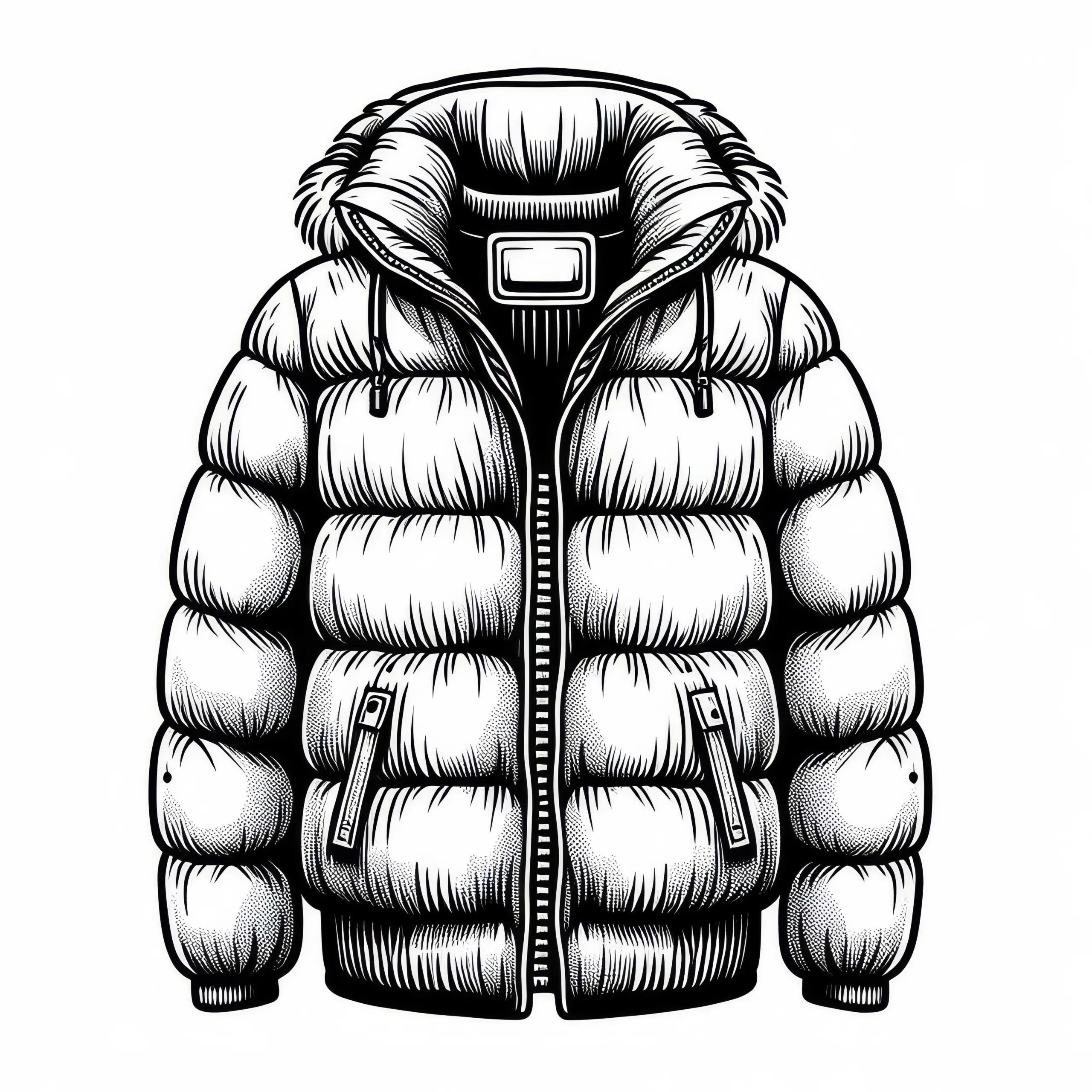 Daunenjacke Ausmalbild – Kostenloses Ausmalbild für deine Kreativität