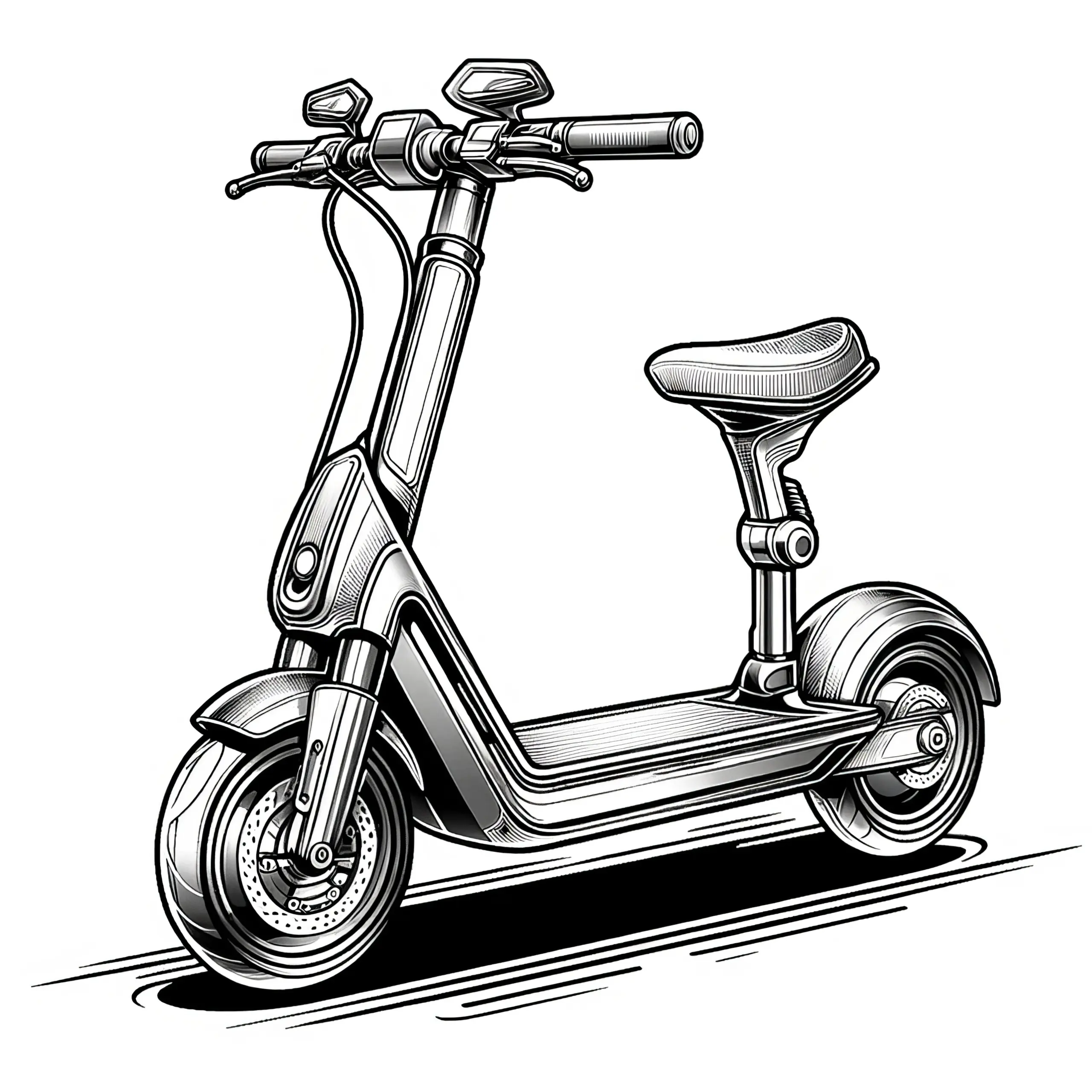 Detaillierter Roller: Komplexe Malvorlage zum Herunterladen (Gratis) (Ausmalbild)