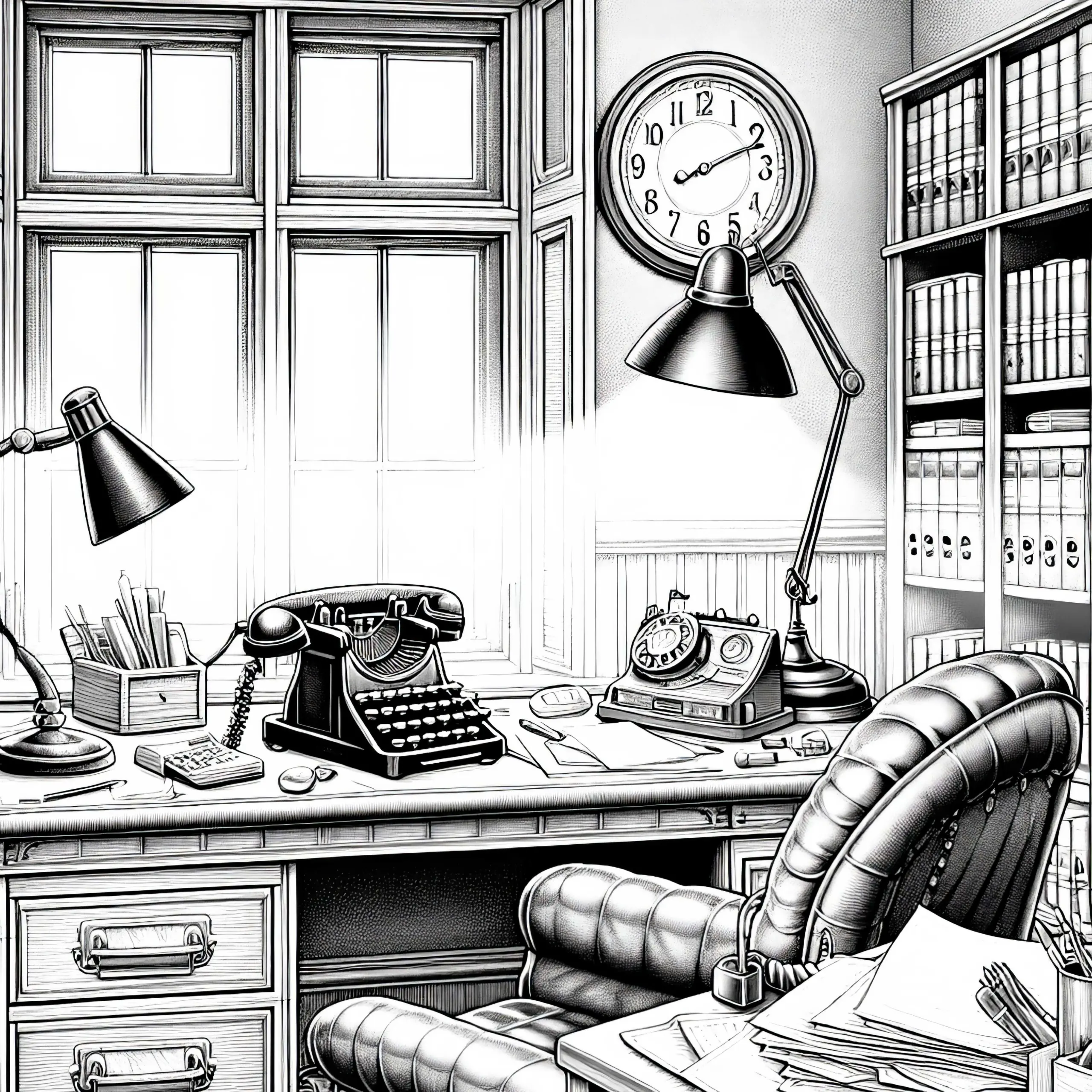 Detektivbüro Malvorlage: Detailreich und Gratis (Ausmalbild)