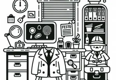 Detektivbüro Malvorlage Einfach Kostenlos