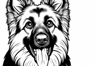 Deutscher Schäferhund Ausmalbild – Kostenloses Hundebild zum Ausmalen