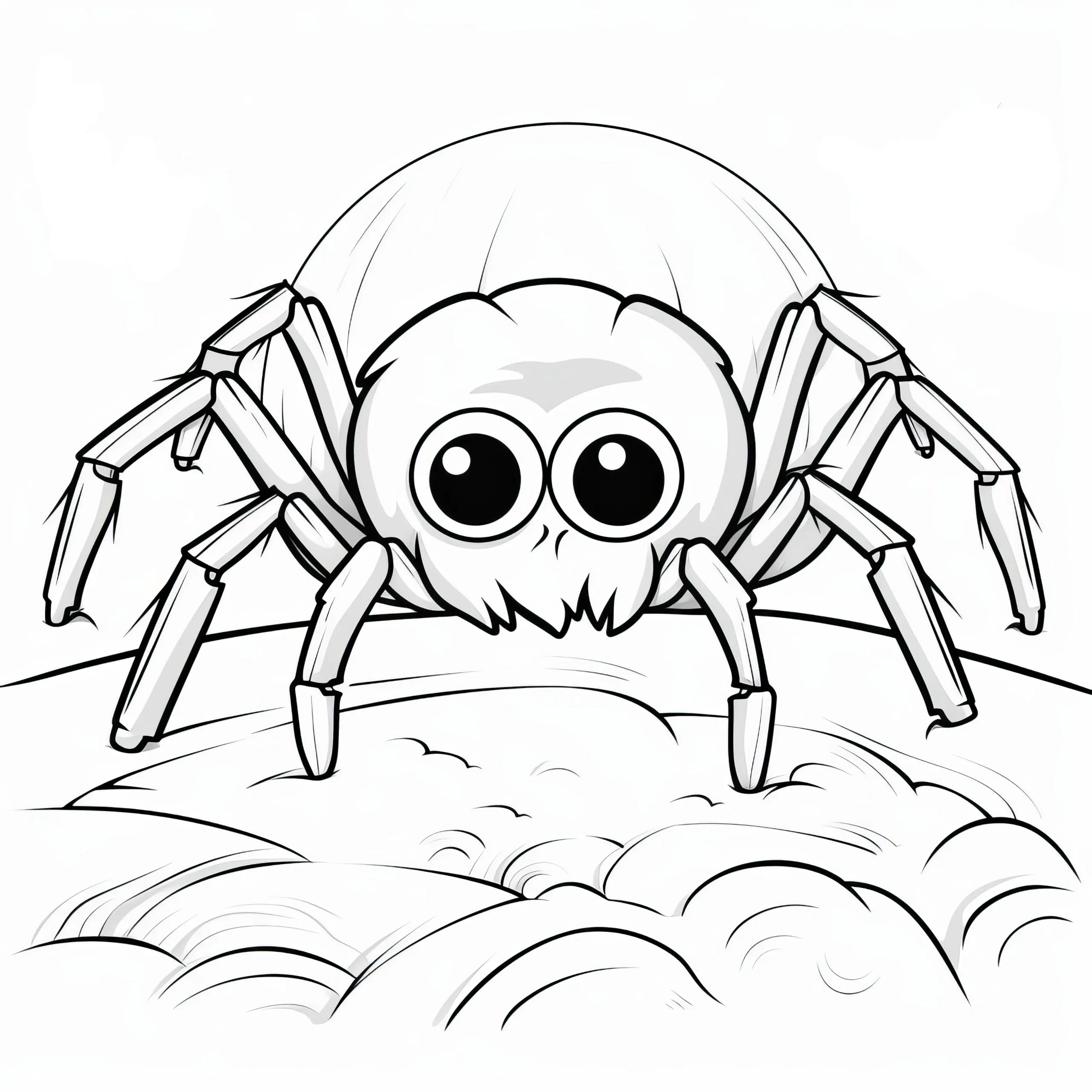 Dicke Spinne als Ausmalbild (Kostenlos)