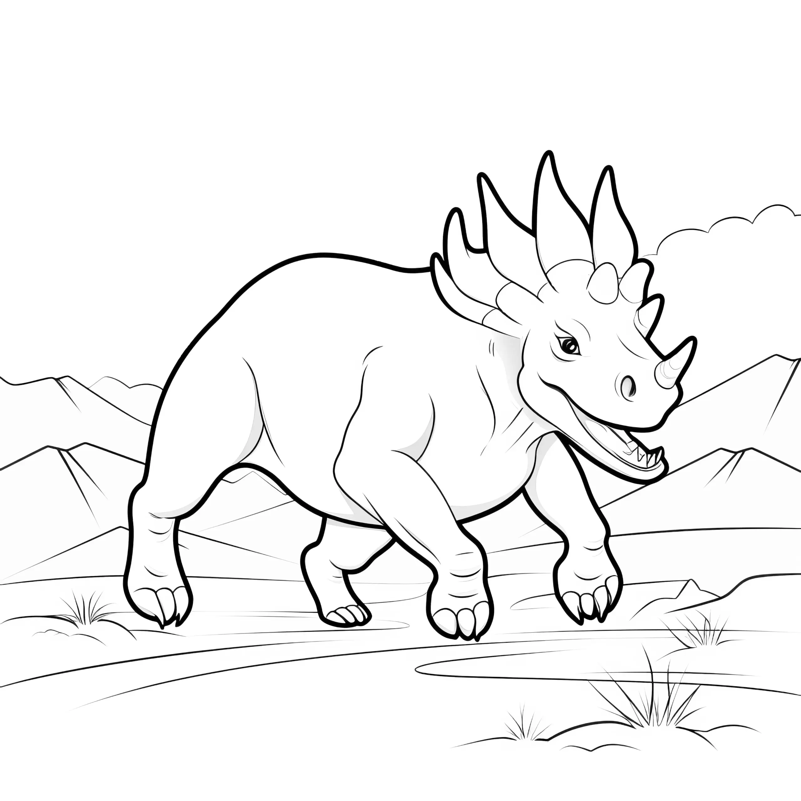 Dinosaurier Ausmalbild: einfach und praktisch
