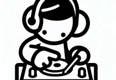 DJ Ausmalbild Einfach Kostenlos