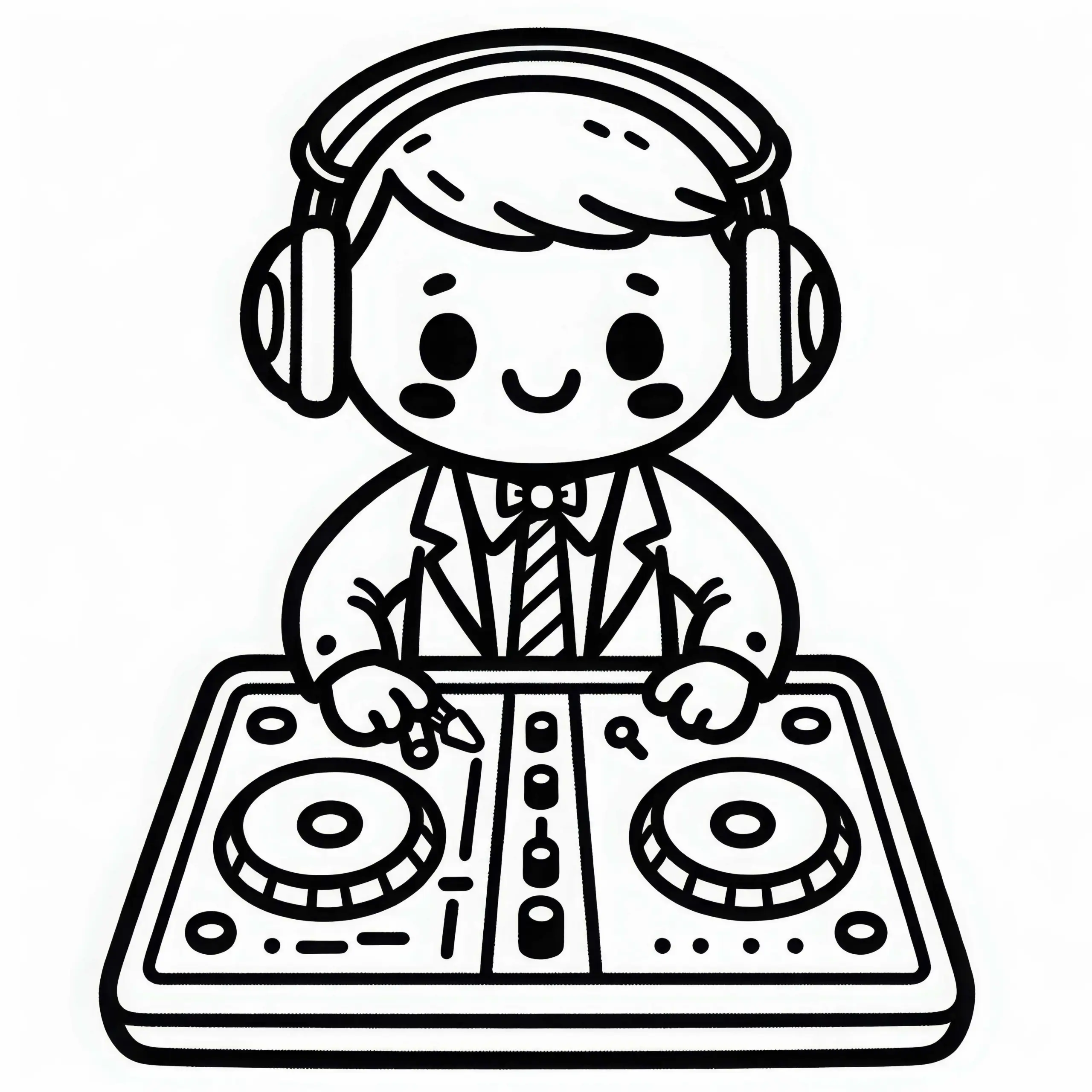 DJ Pult Ausmalbild Gratis