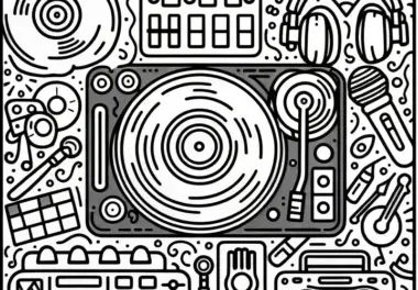 Djing Ausmalbild Gratis – Kostenloses Ausmalbild für Musikliebhaber