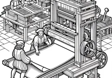 Druckerpresse Ausmalbild Renaissance Gratis